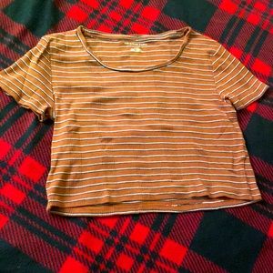 Ribbed American eagle baby tee